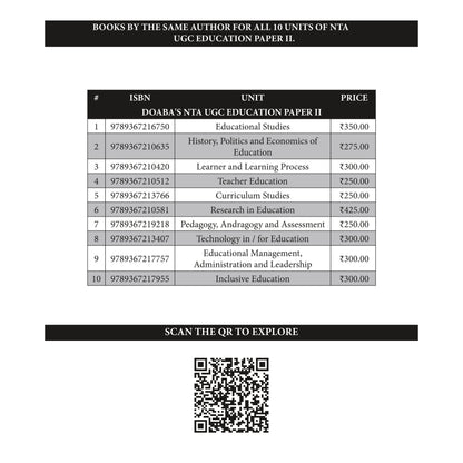 Doaba’s UGC/NTA (NET | SET | JRF) Education Paper - II: Unit - I | Educational Studies